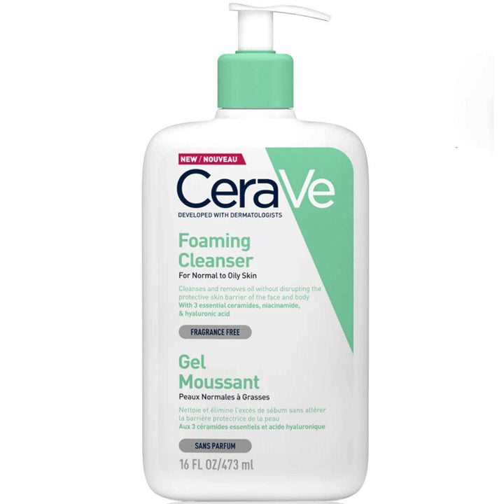 CERAVE Foaming Cleanser For Normal To Oily Skin With Hyaluronic Acid