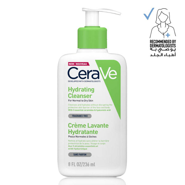 CERAVE Hydrating Cleanser For Normal To Dry Skin With Hyaluronic Acid