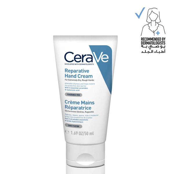 CERAVE Therapeutic Hand Cream For Dry Cracked Hands With Hyaluronic Acid 50ml