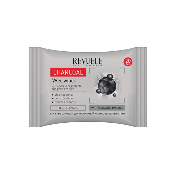 REVUELE Wet Wipes Charcoal Anti-Acne & Pimples 20pcs per pack