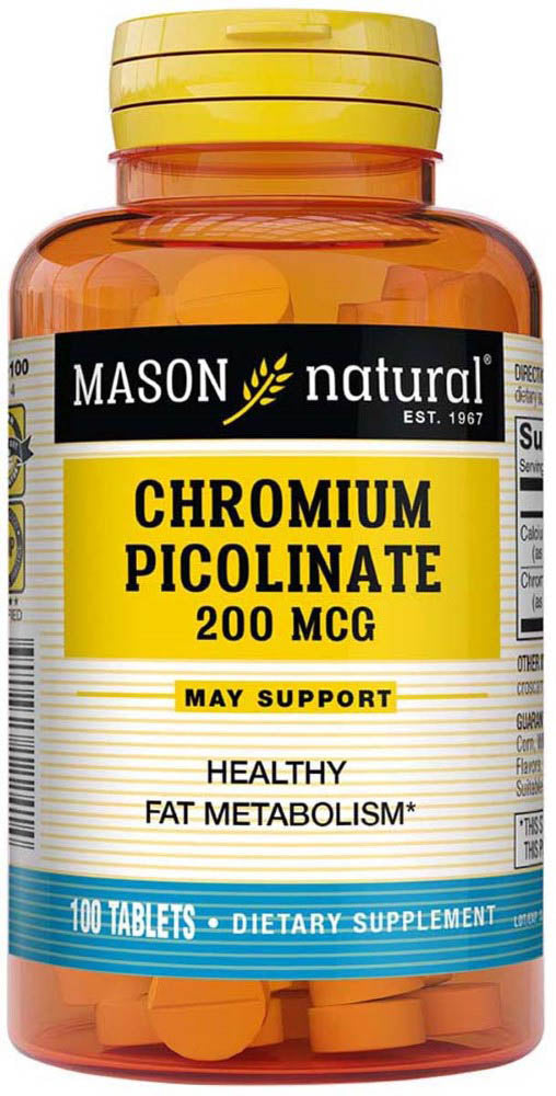 MASON Chromium Picolinate 200 Mcg - 100 Tablets