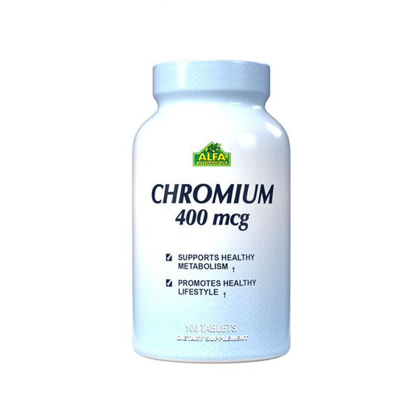 ALFA VITAMINS Chromium 400Mcg 100 Tablets