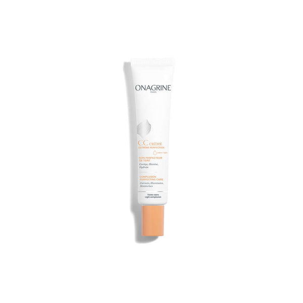 ONAGRINE CC crŠme Claire Extreme with perfecting care formula in a 40ML tube for a flawless complexion.