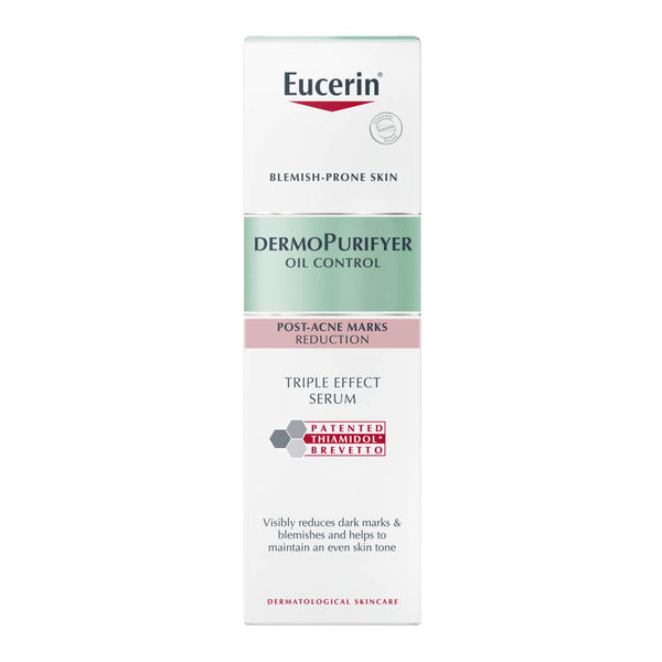 EUCERIN Dermopurifyer Triple Effect Serum With Patented Thiamidol, Post-Acne Marks Reduction, 40ml