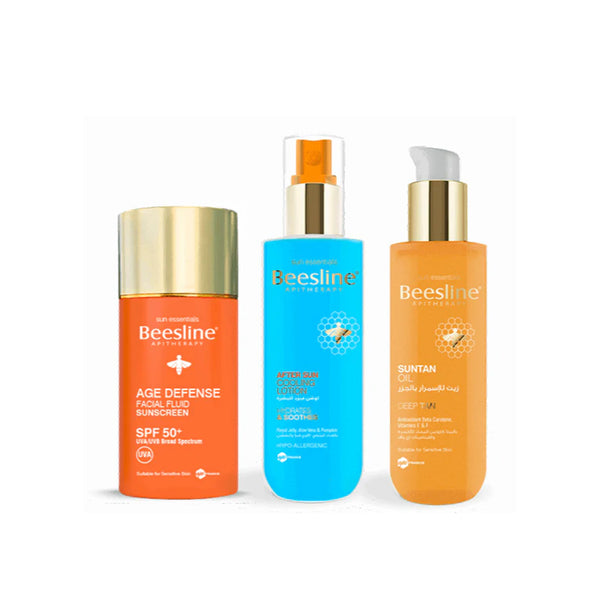 BEESLINE Sun Bundle - Suntan Oil + After Sun + Age defence fluid