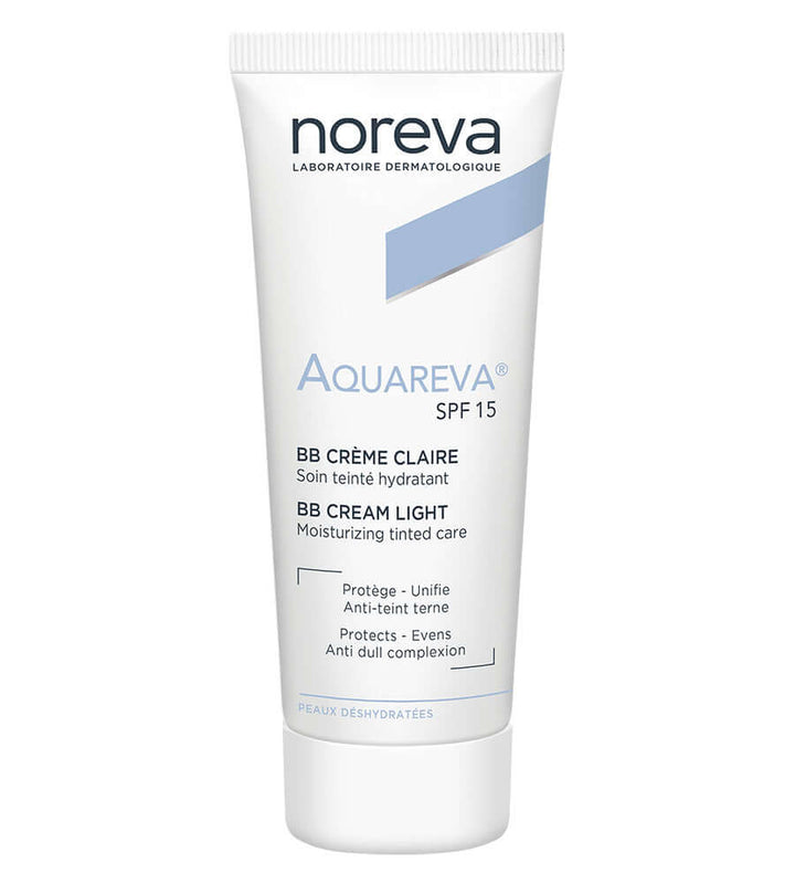 NOREVA Aquareva BB CrŠme teint‚e claire 40ml, moisturizing tinted cream with SPF 15 for hydrated, even skin.