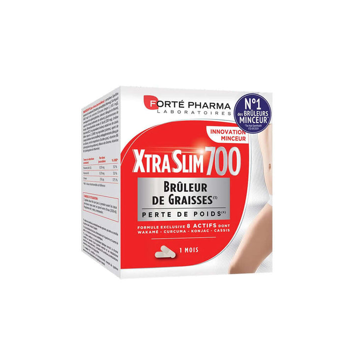 FORTE PHARMA XtraSlim 700 weight management supplement, 120 capsules, natural ingredients for effective fat burning support.