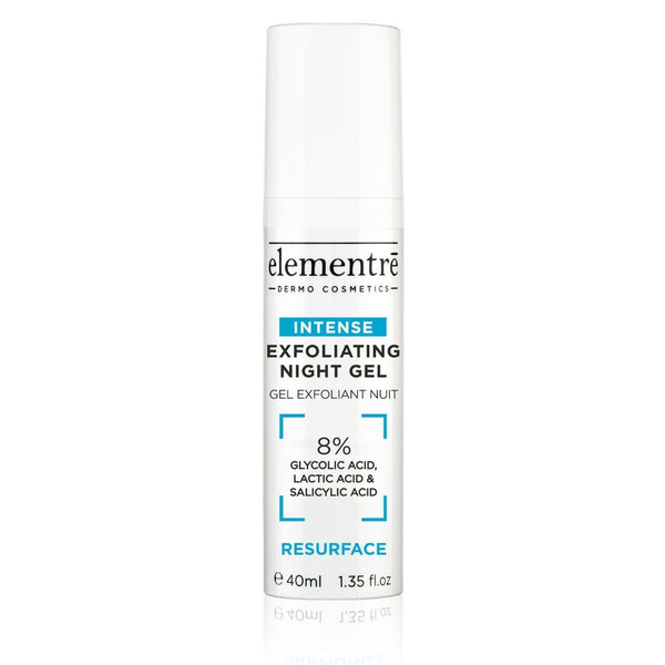 ELEMENTRE Exfoliating Night Gel 8% Glycolic, Lactic & Salicylic Acids 40 ml