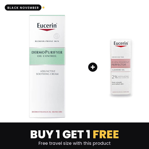 EUCERIN Dermopurifyer Adjunctive Soothing cream 50ml – Black November: Buy 1 Get 1, free travel size