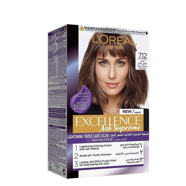 EXCELLENCE Hair Coloration ASH Supreme 7.12 KI 003 Cool Pearl Blonde