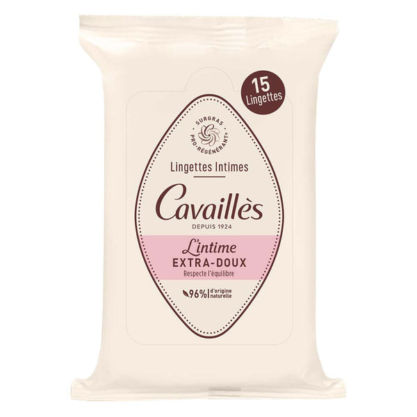 CAVAILLES Lingettes Intimes Extra Doux X15