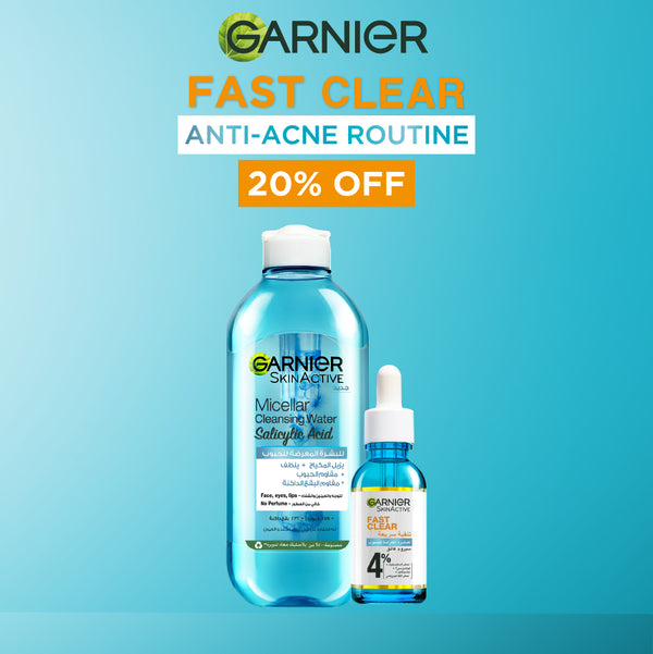 GARNIER Fast Clear Anti-Acne Bundle: Serum + Micellar Water