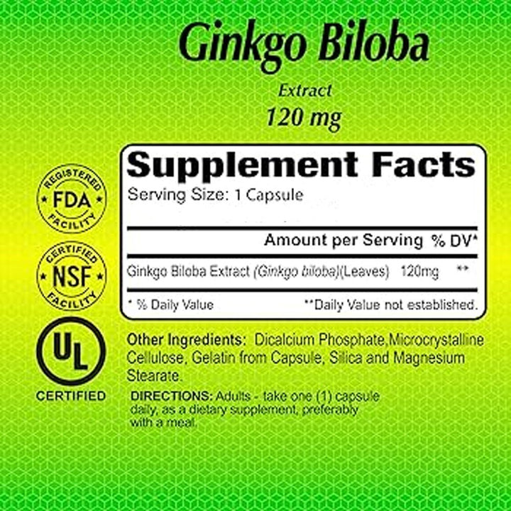 ALFA VITAMINS Ginkgo Biloba - 60 Capsules