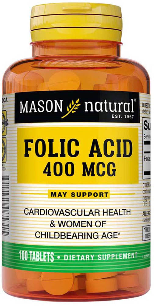 MASON Folic Acid 400 Mcg - 100 Tablets