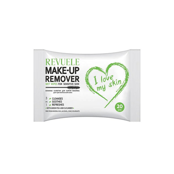 REVUELE Wet Wipes Make-up Remover Sensitive Skin  20 Pcs Per Pack