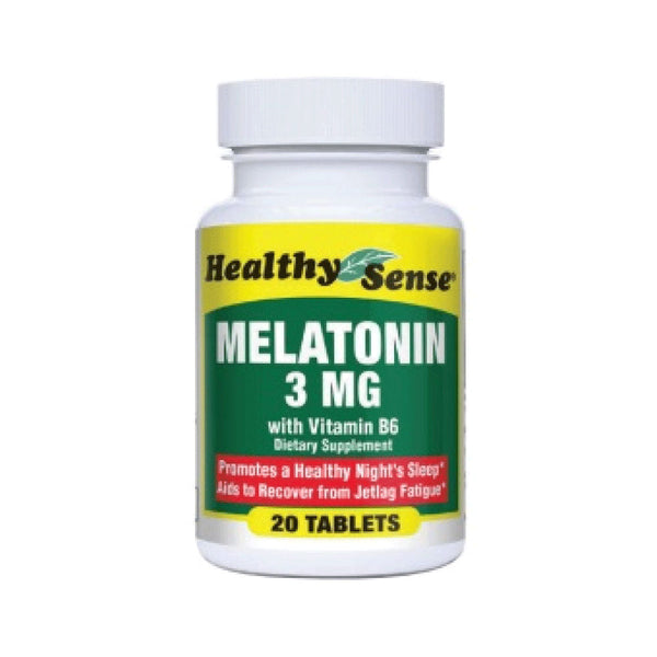 HEALTHY SENSE Melatonin 3Mg Wtih Vitamin B6 20 Tablets