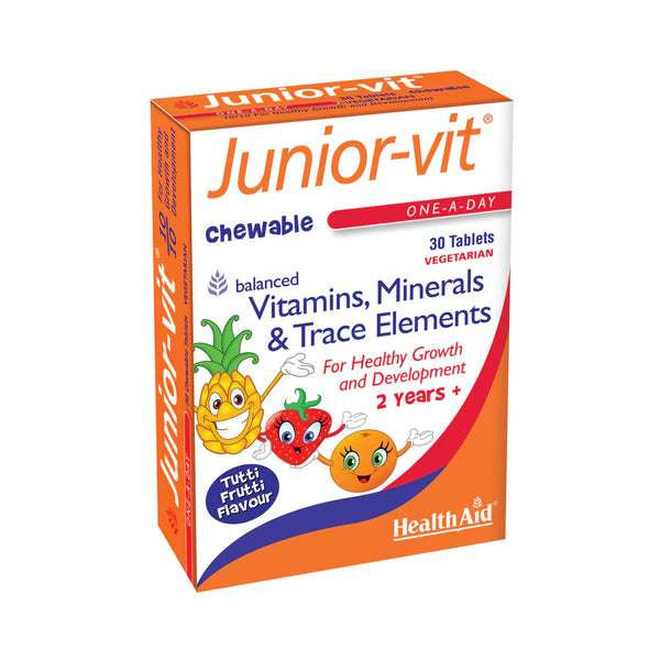 HEALTHAID Junior-Vit Chewable (Tutti-fruity Flavour) 30tabs