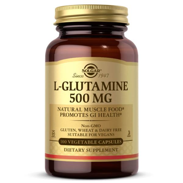 SOLGAR L-Glutamine 500 Mg 100Vegetable Caps