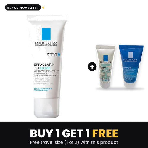 LA ROCHE-POSAY Effaclar H Isobiome Hydrating Cream 40ml – Black November: Buy 1 Get 1, free travel size