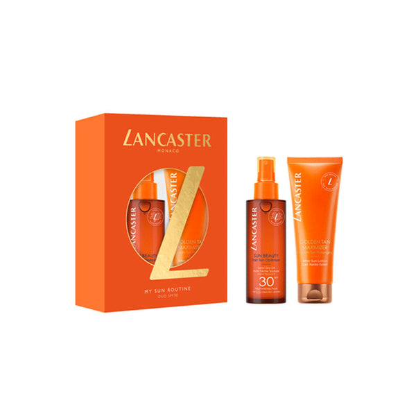 LANCASTER Coffret Satin Dry Oil (Spf30 150ml+Golden Tan Maximizer 125ml) Sp24