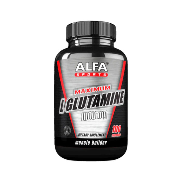 ALFA SPORTS Maximum L-Glutamine 1000Mg - 100 Capsules