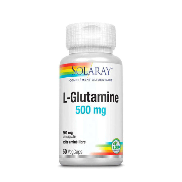 SOLARAY L-Glutamine 500mg Free-Form Amino Acid