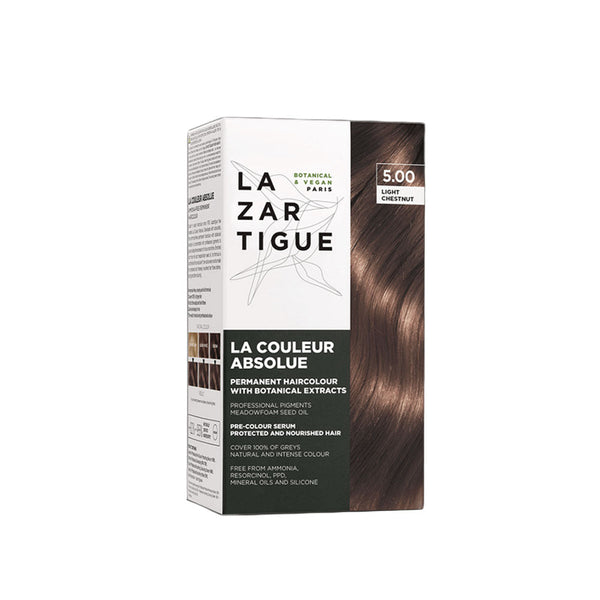 LAZARTIGUE Couleur Absolue- Light Chestnut 5.00 (Permanent Haircolour With Botanical Extracts)