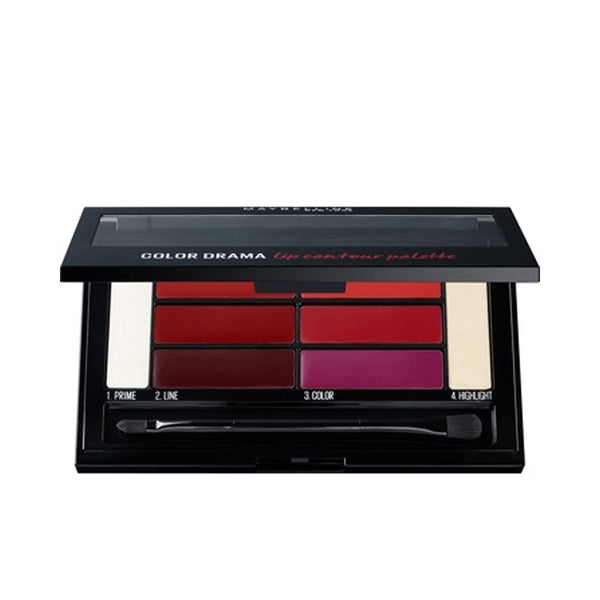 MAYBELLINE New York Color Drama Lip Contour Palette Crimson Vixen Lipstick Set