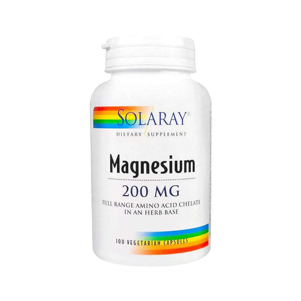 SOLARAY Magnesium 200mg Full Range Amino Acid Chelate in an Herb Base