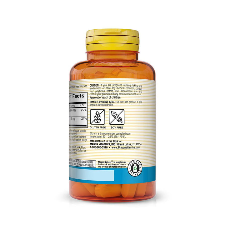 MASON Calcium Citrate + Vitamin D3 - 60 Caplets