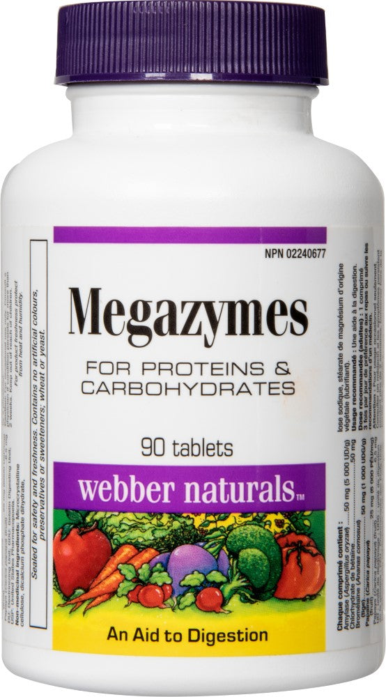 WEBBER NATURALS Megazymes - 90 Tablets