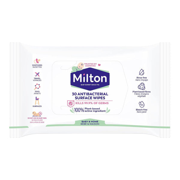 MILTON Antibacterial Surface Wipes 30Wipes