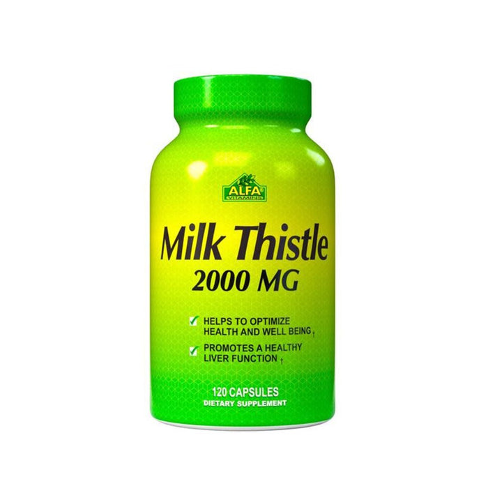 ALFA VITAMINS Milk Thistle 2000Mg - 120 Capsules