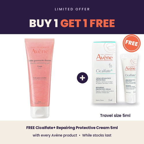 Buy 1 Get 1 Free: AVENE Gentle Exfoliating Gel 75ML + FREE Avène Vitamin Activ Cg Radiance Serum 10ml travel size