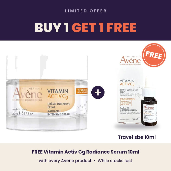 Buy 1 Get 1 Free: AVENE Vitamin Activ Cg Radiance Intensive Cream + FREE Avène Vitamin Activ Cg Radiance Serum 10ml travel size
