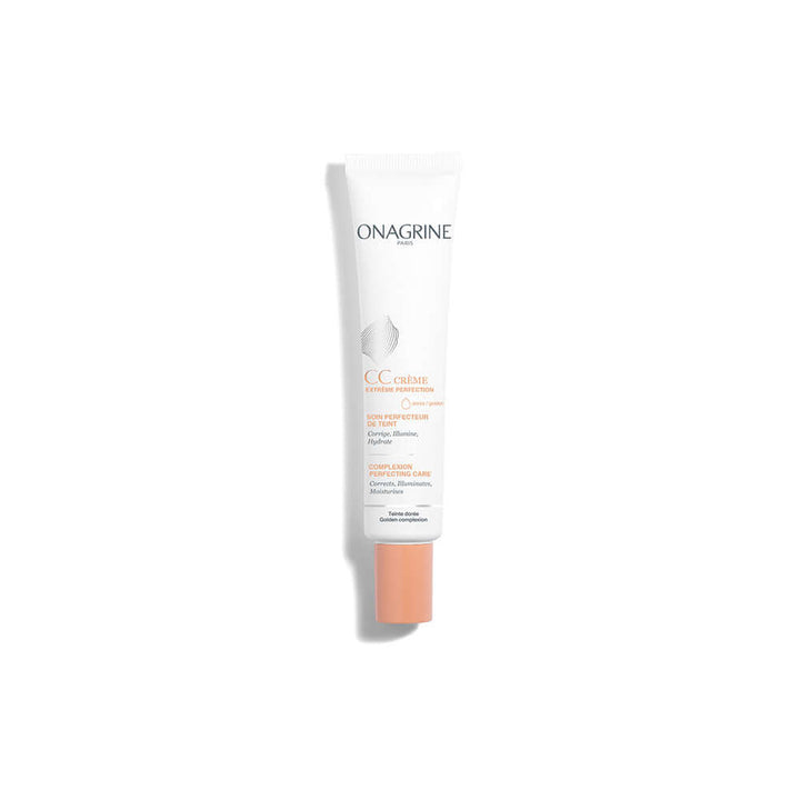 ONAGRINE CC CrŠme Dor‚e for flawless complexion in a 40ML tube, featuring silky texture and delicate fragrance.