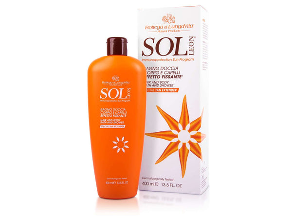 SOL LEON Hair & Body Shower Gel 400ml Tan Extender