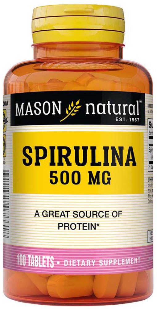 MASON Spirulina (Blue-Green Algae) - 100 Tablets