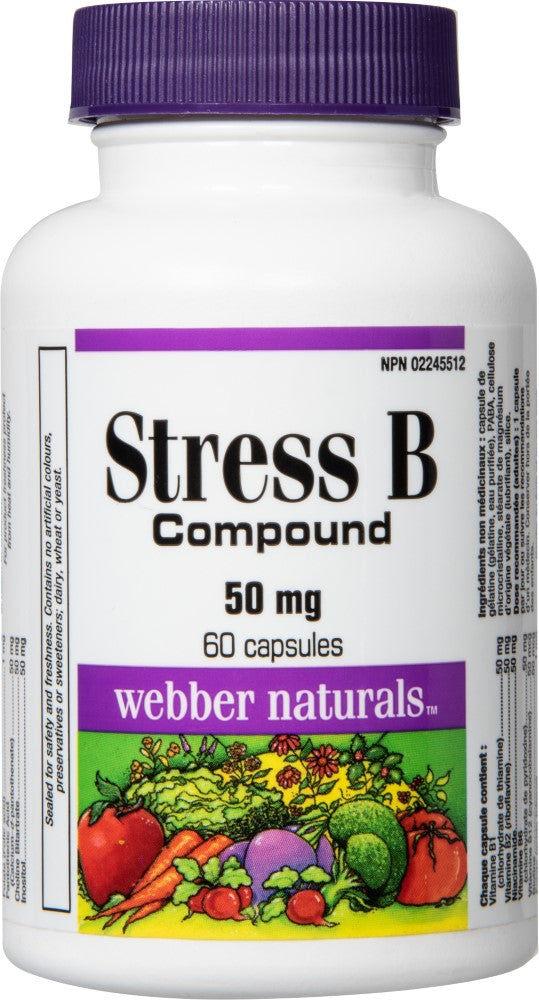 WEBBER NATURALS Stress B 50Mg - 60 Capsules