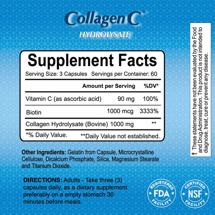 ALFA VITAMINS Collagen C Hydrolisate With Biotin 60 Capsules