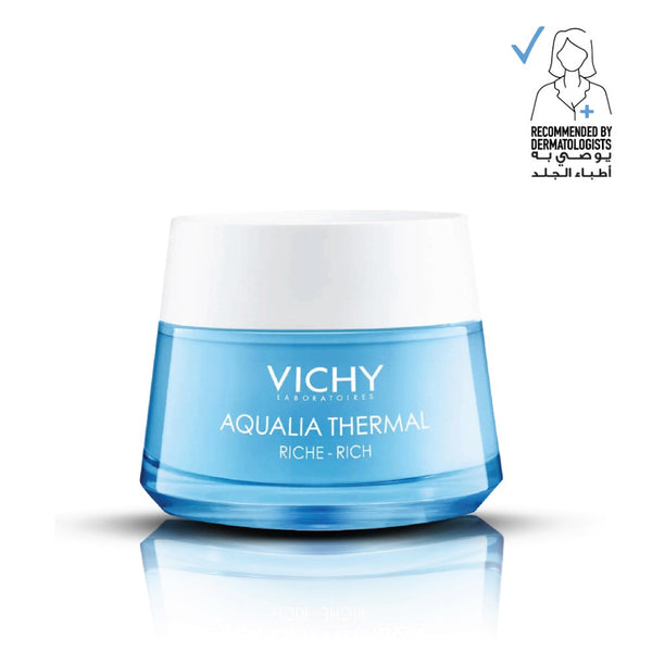 VICHY Aqualia Thermal Rich Face Cream Moisturizer For Dry Skin With Hyaluronic Acid 50ml