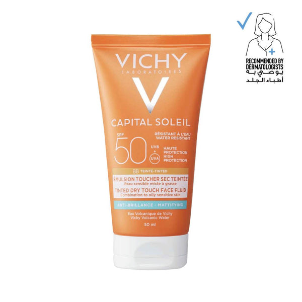 VICHY Capital Soleil Bb Anti Shine Tinted Sunscreen For Combination To Oily Skin Spf 50+ 50ml