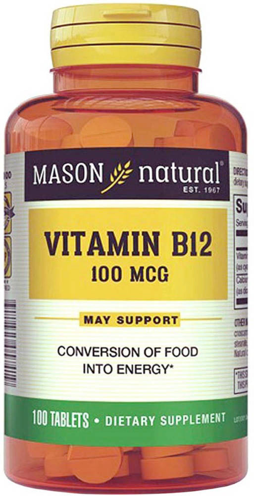 MASON Vitamin B12 100 Mcg - 100 Tablets