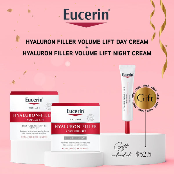 EUCERIN Hyaluron Filler Volume Lift Day Cream + Hyaluron Filler Volume Lift Night Cream