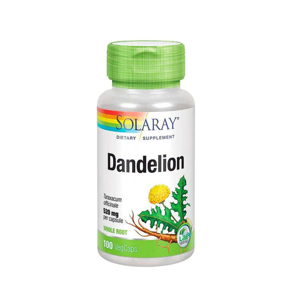 SOLARAY Whole Root Dandelion 520mg 100vegcaps